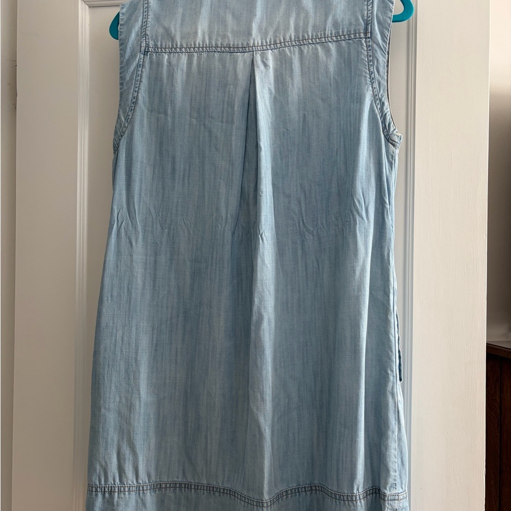 Sleeveless Light Blue Denim Shirt Dress Cloth & Stone Size M - Picture 2 of 6